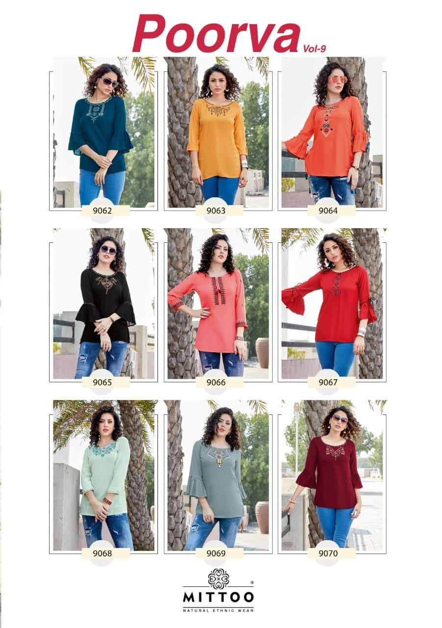 Poorva Vol-9 Viscose Designer Tops Catalog Poorva Vol-9 Viscose Designer Tops Catalog
